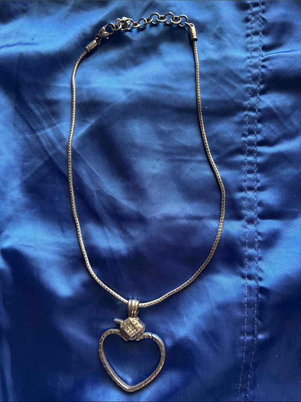 Brighton Silver Open Heart Pendant Necklace